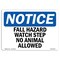 Signmission OSHA Notice Sign, Fall Hazard Watch Step No Animals Allowed, 7in X 5in Decal, 7" W, 5" H, Landscape OS-NS-D-57-L-12432 - alternate 1